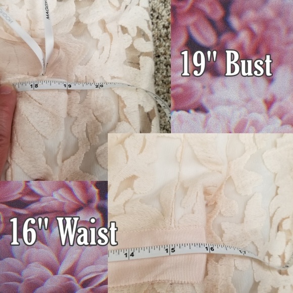Maggie London Blush Lace & Mesh Midi - Picture 5 of 7